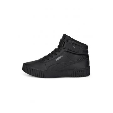 Pantofi sport mid-high de piele si piele ecologica Carina 2.0 - Negru