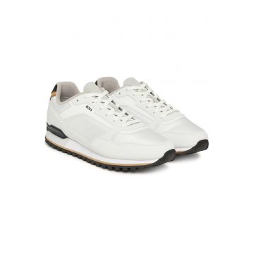 Pantofi sport  model Open White 122 - fitness - alb - piele ecologica