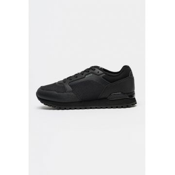 Pantofi sport Parkour din material sintetic cu insertii din material textil - Negru