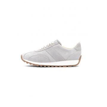 Pantofi sport Patty de piele intoarsa - Gri deschis -