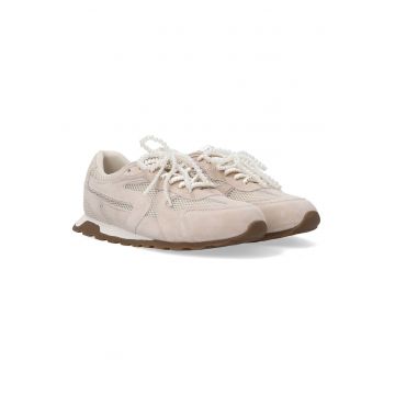 Pantofi sport piele cu detalii perlate