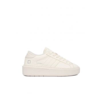 Tenisi dama -  Milk Hill Low - cu platforma - piele naturala - alb