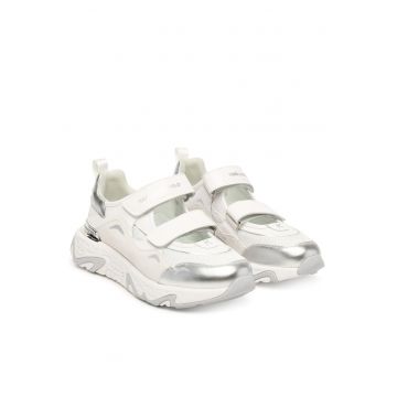Tenisi dama -  piele naturala - alb - velcro -