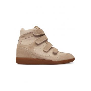Tenisi dama  piele naturala - velcro - bej -