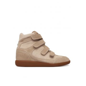 Tenisi dama  piele naturala - velcro - bej -