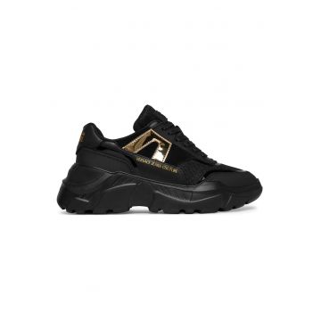 Adidasi dama -  piele naturala - negru - material sintetic