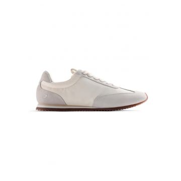 Pantofi sport Blair din piele intoarsa cu insertii din material textil - Alb murdar