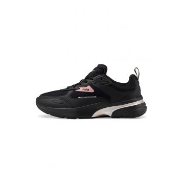 Pantofi sport cu garnituri din piele ecologica FS Runner - Negru