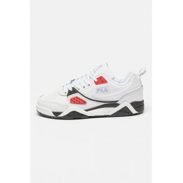 Pantofi sport cu insertii de piele peliculizata Casim - Alb/Negru