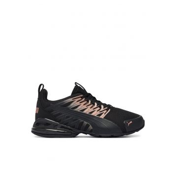 Pantofi sport dama -  roz/negru - material sintetic si textil