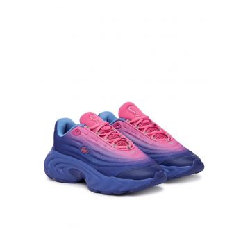 Pantofi sport dama -  textil - albastru/roz - talpa groasa - tehnologie TPU