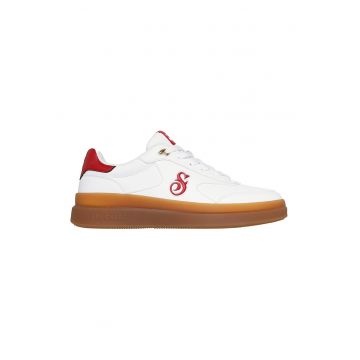 Pantofi sport de piele Courtside Cali Dudez - Rosu/Alb optic