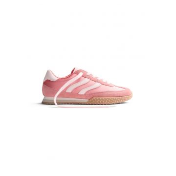 Pantofi sport de piele cu garnituri de piele intoarsa Nanyuki - Roz