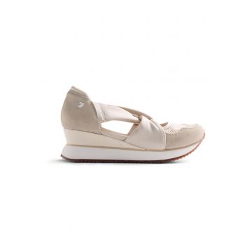 Pantofi sport de piele intoarsa cu decupaje Tuhelj - Alb murdar