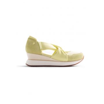 Pantofi sport de piele intoarsa cu decupaje Tuhelj - Galben