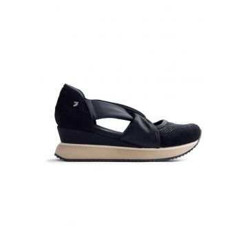 Pantofi sport de piele intoarsa cu decupaje Tuhelj - Negru