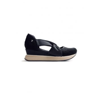 Pantofi sport de piele intoarsa cu decupaje Tuhelj - Negru