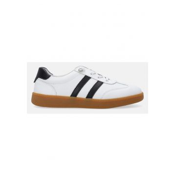Pantofi sport din piele cu benzi contrastante