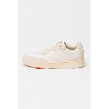 Pantofi sport din piele cu garnituri din piele intoarsa Better Mix - Alb murdar/Crem
