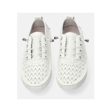 Pantofi sport din piele cu perforatii -