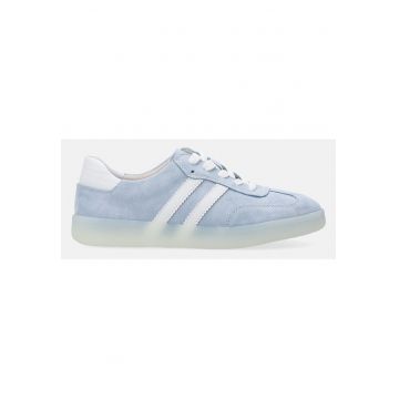 Pantofi sport din piele intoarsa si piele naturala - cu varf rotund
