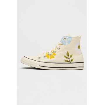 Pantofi sport high-cut Chuck Taylor All Star cu imprimeu floral - Albastru/Crem