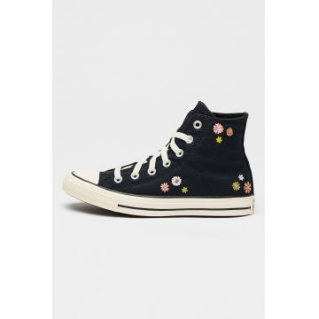 Pantofi sport high-cut Chuck Taylor All Star cu model floral - Albastru ultramarin