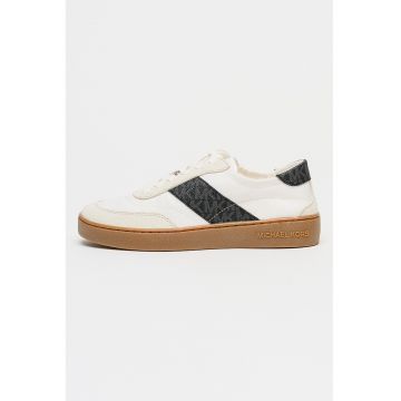 Pantofi sport Kaycee cu garnituri din piele intoarsa - Alb/Negru