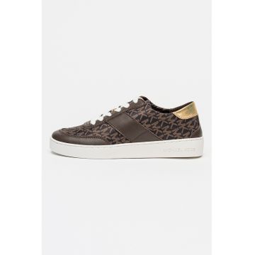 Pantofi sport Kaycee din piele cu logo - Maro inchis/Maro