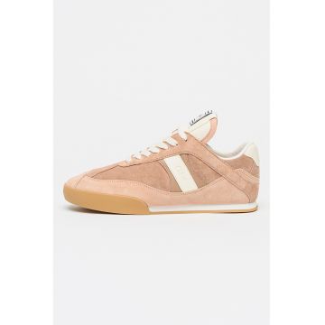 Pantofi sport Kick din piele intoarsa si piele - Roz prafuit
