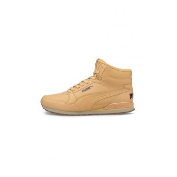 Pantofi sport mid-high unisex de piele ST Runner v3 - Maro camel