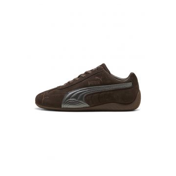Pantofi sport Speedcat de piele intoarsa cu garnituri de piele - Maro inchis/Argintiu