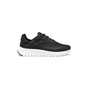 Pantofi sport Spherica Actif din piele ecologica cu insertii din plasa - Negru