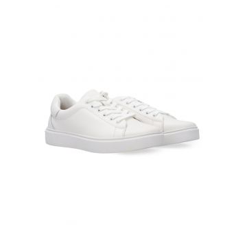 Pantofi sport uni cu sireturi din piele