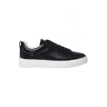Pantofi sport uni de piele - Negru