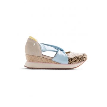 Pantofi sport wedge cu decupaje Tarlac - Albastru pastel