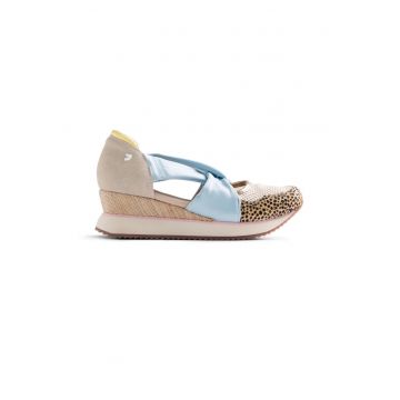 Pantofi sport wedge cu decupaje Tarlac - Albastru pastel