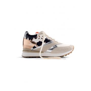 Pantofi sport wedge Tabora - Negru/Bej
