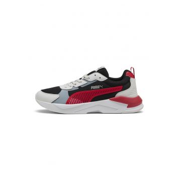 Pantofi sport X-Ray 3 de plasa cu garnituri de piele ecologica - Rosu/Negru