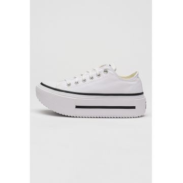 Tenisi cu varf intarit Chuck Taylor All Star Lift Double Stack - Alb