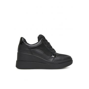 Tenisi dama -  43F5EMFS3L - piele ecologica - negru