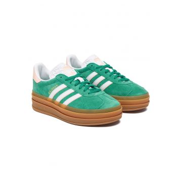 Tenisi dama -  piele naturala - verde - platforma -