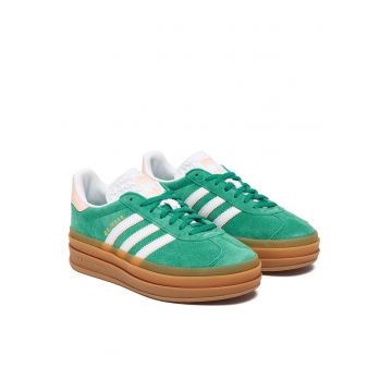 Tenisi dama -  piele naturala - verde - platforma -
