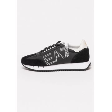 Pantofi sport low-top unisex cu garnituri din piele intoarsa