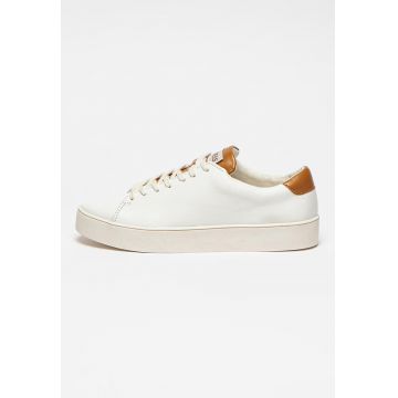 Pantofi sport de piele cu detalii contrastante