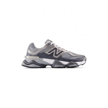 Pantofi sport 9060 unisex cu garnituri din plasa - Gri/Argintiu