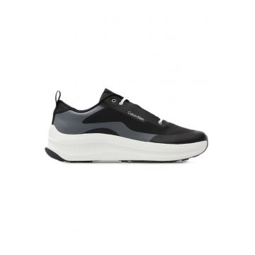 Pantofi sport barbati  CHUNKY RUNNER LACE UP MIX AOP - Bumbac - Negru - Negru