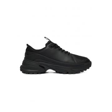 Pantofi sport barbati  HIKE RUNNER LACEUP TECH MIX - Piele naturdwqfwqala - Negru - Negru