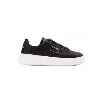Pantofi sport barbati  JR ONE MAN - Piele ecologica - Negru - Negru