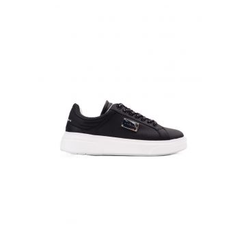 Pantofi sport barbati  JR ONE MAN - Piele ecologica - Negru - Negru